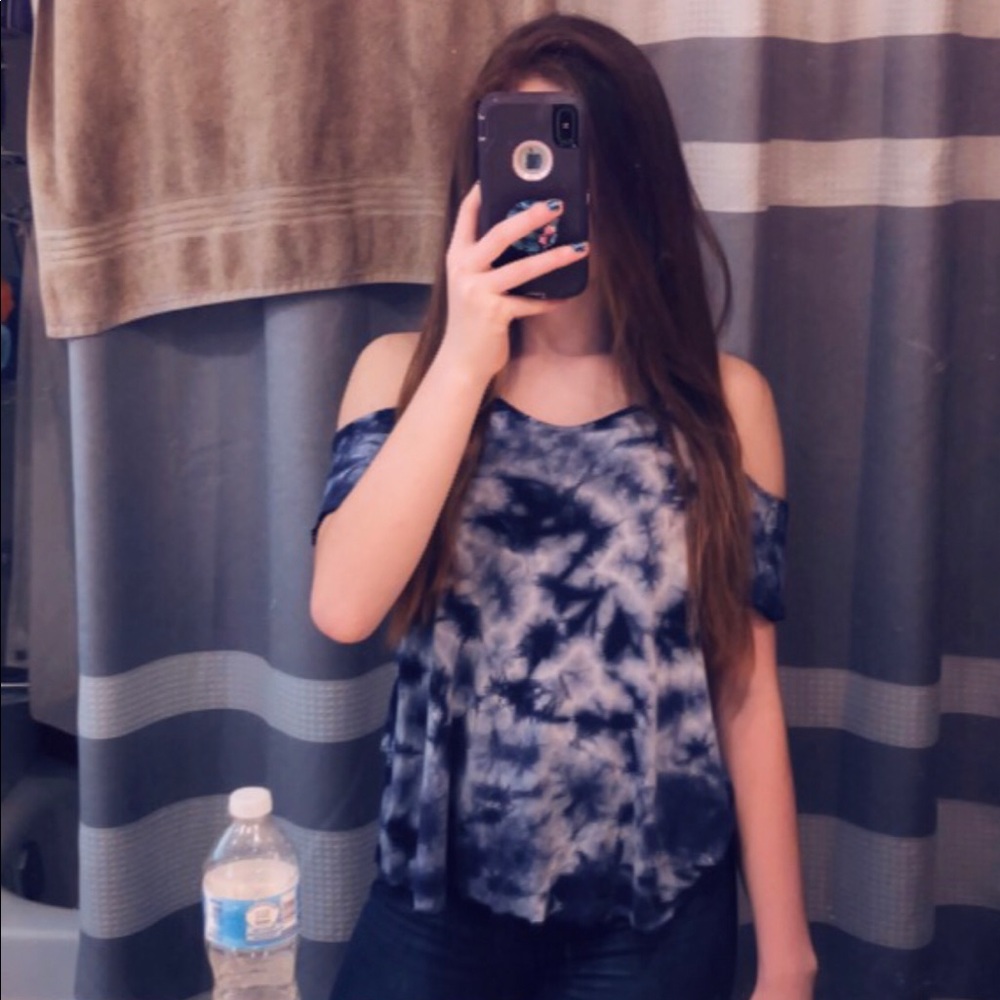 Blurb Tie Dye Off Shoulder Top